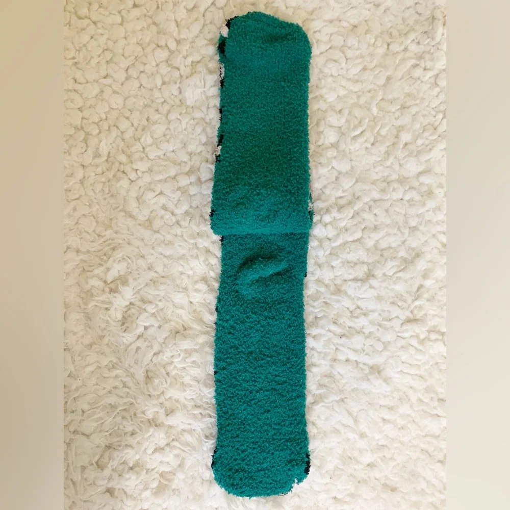 $3/20 New Old Navy Cozy Socks Teal Green with Black & Pink Leopard Print OS